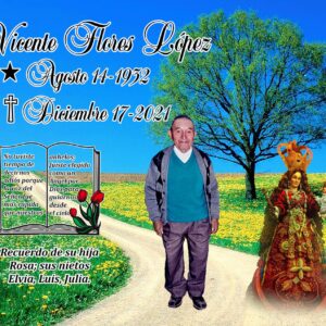 Epitafio en Vidrio Templado.