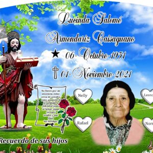 Epitafio en Vidrio Templado.